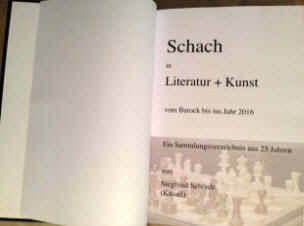 Buch: Schach in Literatur + Kunst. Sammlung Siegfried Schnle in Kassel.