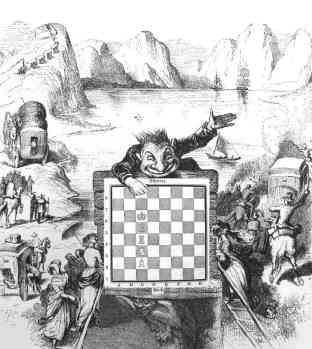 Schachmesse oder auch Schachlehrer, eine Illustration vom Knstler Uwe Holstein zum Schach