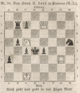 1860 chess problem Samuel Loyd in Florence New York