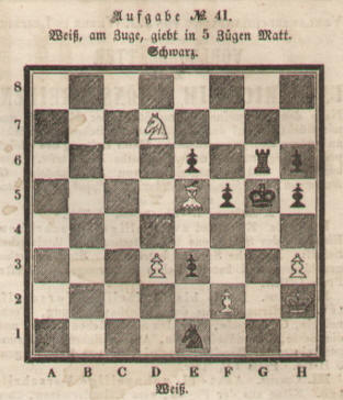 Schach - Wei, am Zuge, gibt in 5 Zgen Matt.