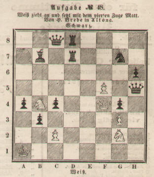 Brede in Altona Schachkomposition Aufgabe von 1844