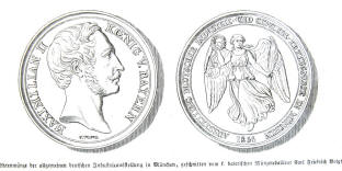 Ehrenmnze Mnchen 1854.  Erste Allgemeine Deutsche Industrieausstellung