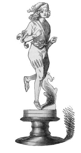 Figur des Lufers vom Mnchner Bildhauer Ludwig Foltz