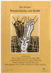 Plakat Stefan Zweig Schachnovelle Ausstellung Elke Rehder Künstlerbücher und Grafik in Hannover