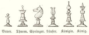 Schachfiguren Abbildung von 1847